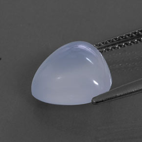 Calcédoine bleue naturelle transparent, 3,44 ct, transparent / translucide