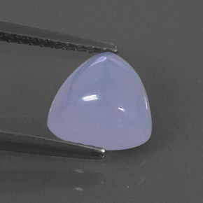 Calcédoine bleue naturelle transparent, 1,69 ct, transparent / translucide