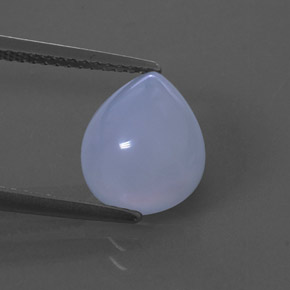 Calcédoine bleue naturelle transparent, 3,45 ct, transparent / translucide