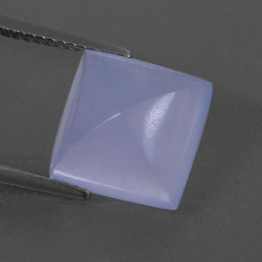 Calcédoine bleue naturelle transparent, 5,68 ct, transparent / translucide