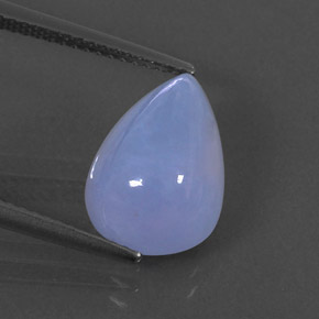Calcédoine bleue naturelle transparent, 5,49 ct, transparent / translucide