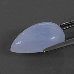 Calcédoine bleue naturelle transparent, 4,73 ct, transparent / translucide
