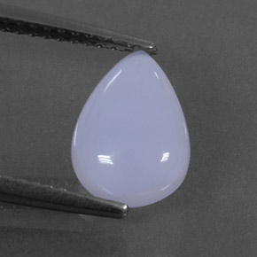 Calcédoine bleue naturelle transparent, 1,94 ct, transparent / translucide
