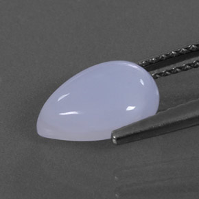 Calcédoine bleue naturelle transparent, 1,94 ct, transparent / translucide