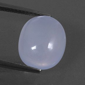 Calcédoine bleue naturelle transparent, 4,62 ct, transparent / translucide