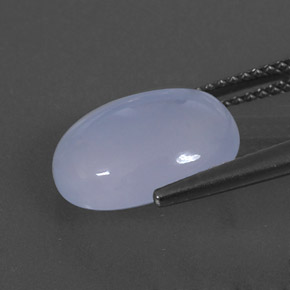 Calcédoine bleue naturelle transparent, 4,62 ct, transparent / translucide