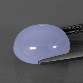 Calcédoine bleue naturelle transparent, 5,59 ct, transparent / translucide