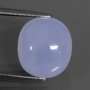 Calcédoine bleue naturelle transparent, 5,69 ct, transparent / translucide