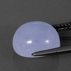 Calcédoine bleue naturelle transparent, 5,69 ct, transparent / translucide