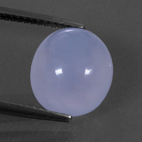 Calcédoine bleue naturelle transparent, 4,57 ct, transparent / translucide