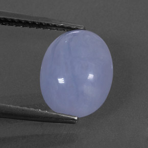 Calcédoine bleue naturelle transparent, 3,02 ct, transparent / translucide