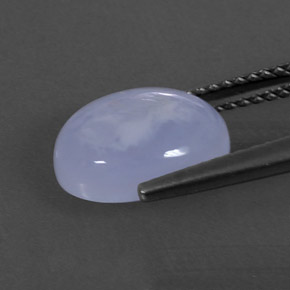 Calcédoine bleue naturelle transparent, 3,52 ct, transparent / translucide