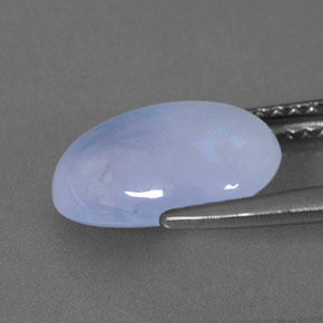 Calcédoine bleue naturelle transparent, 2,82 ct, transparent / translucide