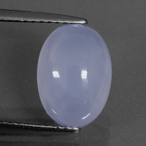 Calcédoine bleue naturelle transparent, 3,03 ct, transparent / translucide