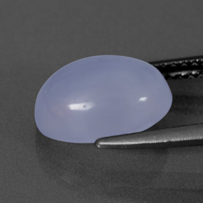 Calcédoine bleue naturelle transparent, 3,03 ct, transparent / translucide