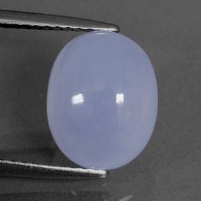 Calcédoine bleue naturelle transparent, 4,04 ct, transparent / translucide