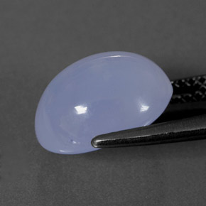 Calcédoine bleue naturelle transparent, 4,04 ct, transparent / translucide
