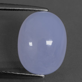 Calcédoine bleue naturelle transparent, 4,08 ct, transparent / translucide
