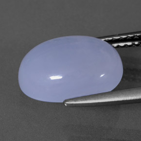 Calcédoine bleue naturelle transparent, 4,08 ct, transparent / translucide