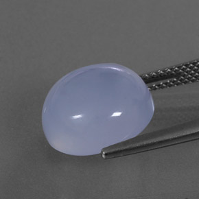Calcédoine bleue naturelle transparent, 7,87 ct, transparent / translucide