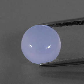 Calcédoine bleue naturelle transparent, 5,12 ct, transparent / translucide