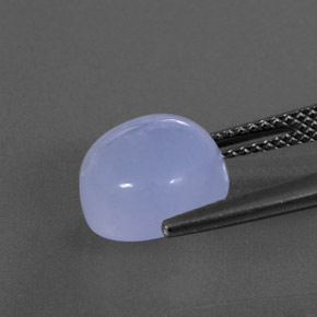 Calcédoine bleue naturelle transparent, 5,12 ct, transparent / translucide