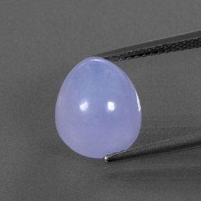 Calcédoine bleue naturelle transparent, 5,06 ct, transparent / translucide