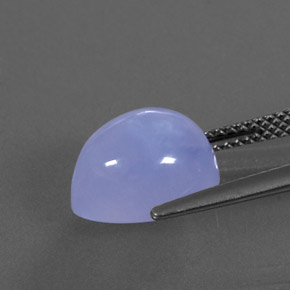 Calcédoine bleue naturelle transparent, 5,06 ct, transparent / translucide