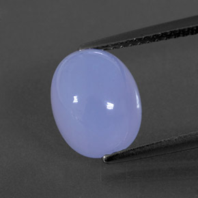 Calcédoine bleue naturelle transparent, 3,63 ct, transparent / translucide