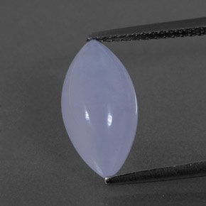 Calcédoine bleue naturelle transparent, 3,04 ct, transparent / translucide