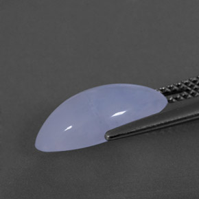 Calcédoine bleue naturelle transparent, 3,04 ct, transparent / translucide