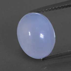 Calcédoine bleue naturelle transparent, 3,83 ct, transparent / translucide