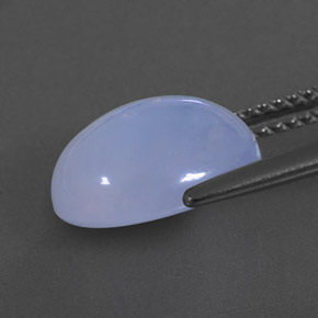Calcédoine bleue naturelle transparent, 3,83 ct, transparent / translucide