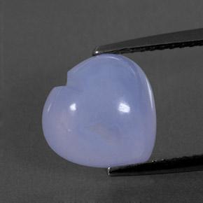 Calcédoine Bleu violacé naturelle Transparent, 4.01 ct, Transparent / Translucide
