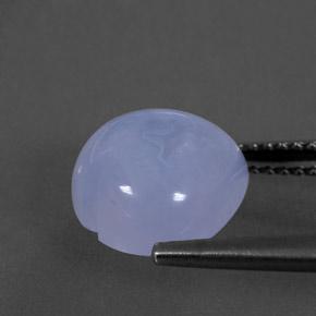 Calcédoine Bleu violacé naturelle Transparent, 4.01 ct, Transparent / Translucide