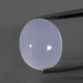 Calcédoine bleue naturelle transparent, 4,08 ct, transparent / translucide