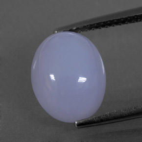 Calcédoine bleue naturelle transparent, 4,91 ct, transparent / translucide