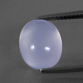 Calcédoine bleue naturelle transparent, 4,37 ct, transparent / translucide