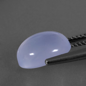 Calcédoine bleue naturelle transparent, 4,37 ct, transparent / translucide