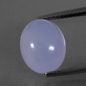 Calcédoine bleue naturelle transparent, 4,34 ct, transparent / translucide