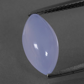 Calcédoine bleue naturelle transparent, 3,04 ct, transparent / translucide
