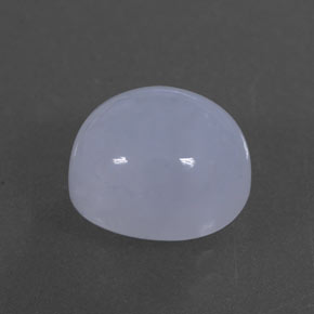 Calcédoine bleue naturelle coupe ovale, 3,23 ct, translucide
