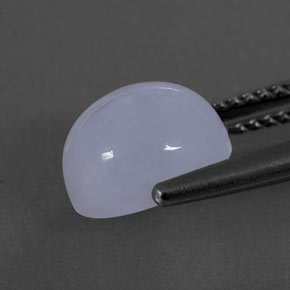 Calcédoine bleue naturelle coupe ovale, 3,23 ct, translucide