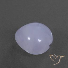 Calcédoine Violet clair bleuâtre naturelle Cœur, 3.57 ct, Transparent / Translucide