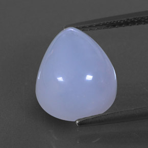 Calcédoine bleue naturelle transparent, 5,47 ct, transparent / translucide