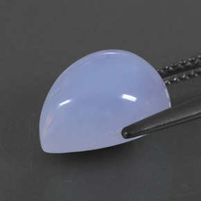 Calcédoine bleue naturelle transparent, 5,47 ct, transparent / translucide