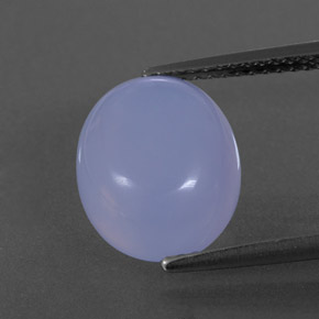 Calcédoine bleue naturelle transparent, 4,71 ct, transparent / translucide