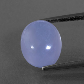 Calcédoine bleue naturelle transparent, 4,58 ct, transparent / translucide