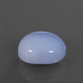 Calcédoine bleue naturelle coupe ovale, 3,97 ct, translucide