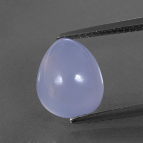 Calcédoine bleue naturelle transparent, 4,10 ct, transparent / translucide